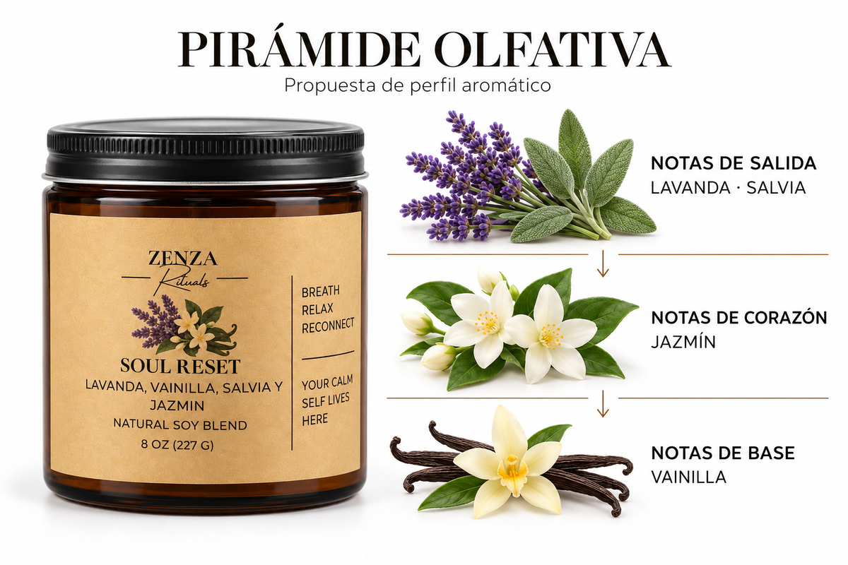 Soul Reset — Vela Artesanal de Lavanda