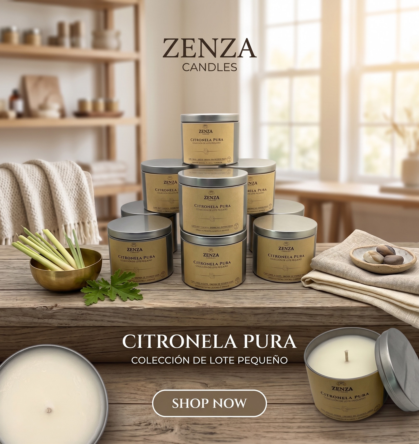 Zenza Classic: Citronela Pura (Lote Pequeño de Edición Limitada)