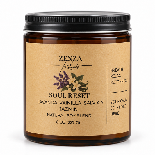 Soul Reset — Vela Artesanal de Lavanda